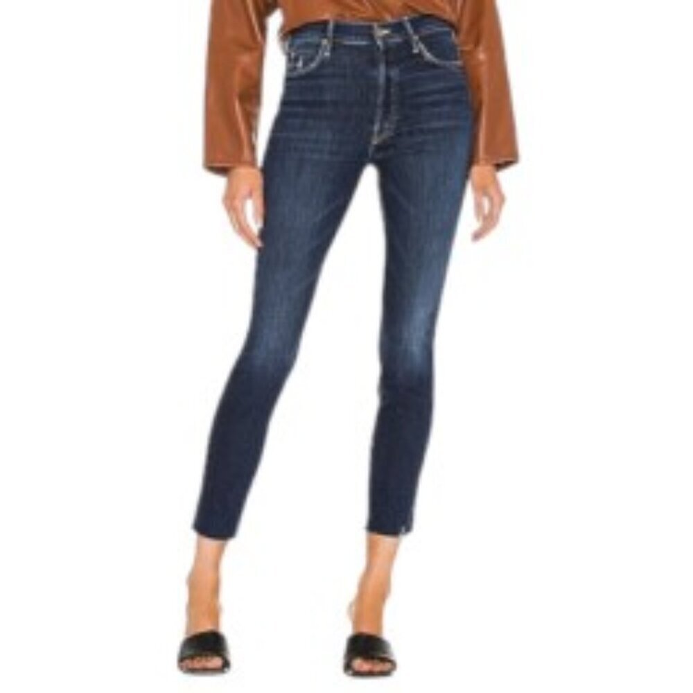 MOTHER The Stunner Ankle Fray Jeans in Teaming Up 27